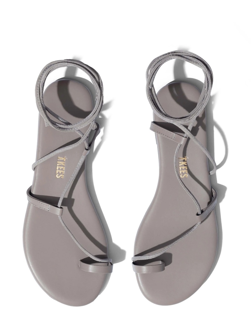 Tkees Jo Lace-Up Tan Minimalist Leather Sandal Size 7